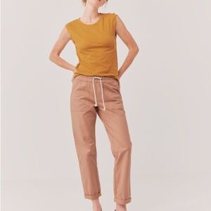 PACT Women's Clay Woven Twill Roll Up Pant M